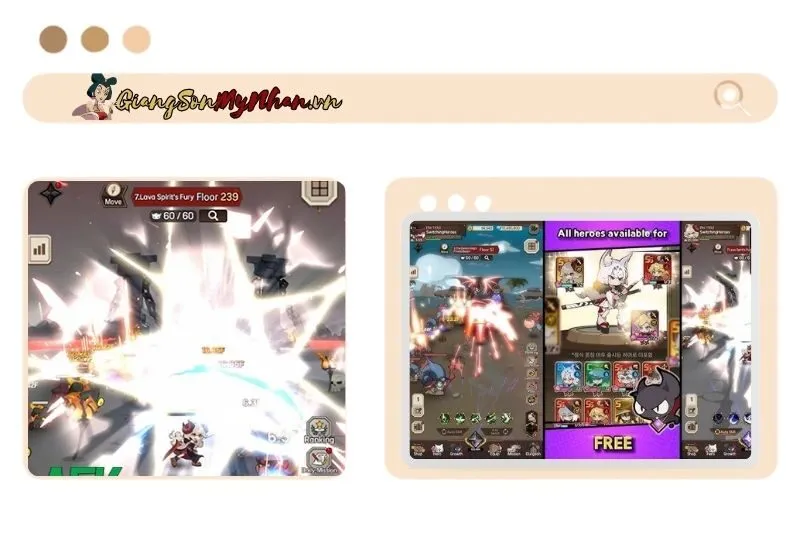 Hệ thống nhân vật trong Switching Heroes: Idle RPG