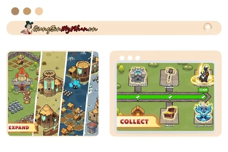 Hệ thống nhân vật và kỹ năng trong Nighty Knight: Frontier War TD