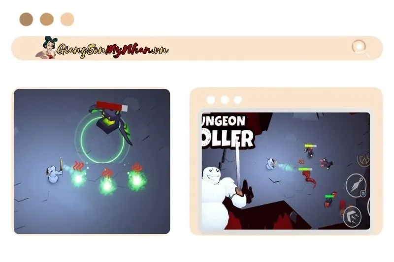 Quái vật và thử thách trong Dungeon Roller