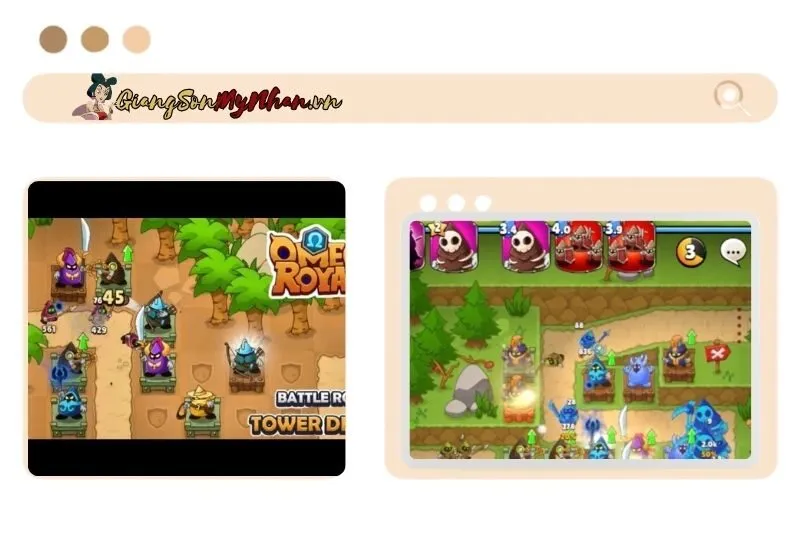 So sánh Omega Royale với các game Tower Defense khác