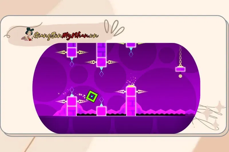 Trải nghiệm âm nhạc sôi động trong game Geometry Dash